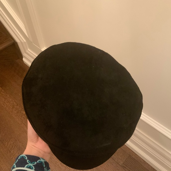LACK OF COLOUR Lola Black Suede Conductor Cap Women’s LIKE NEW Worn 1X One Size - Picture 15 of 16